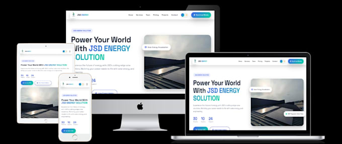 create a responsive website using html css and javascript,react and tailwind css
