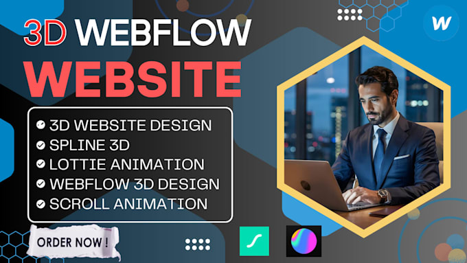 3d animated webflow website spline 3d lottie animation 3d scroll ...