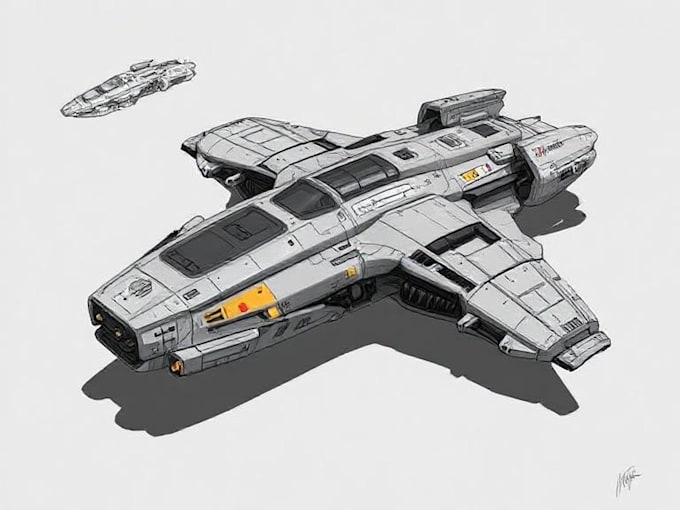 make a concept art spaceship or vehicle design
