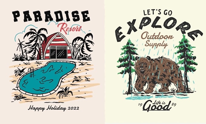 make draw vintage western logo illustration