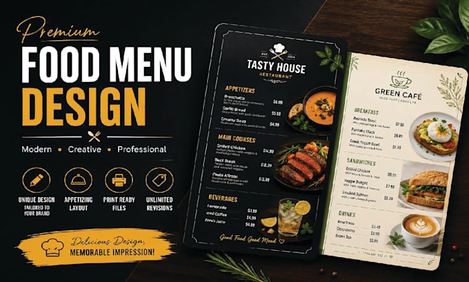 design professional modern business card design,stationery also food menu design