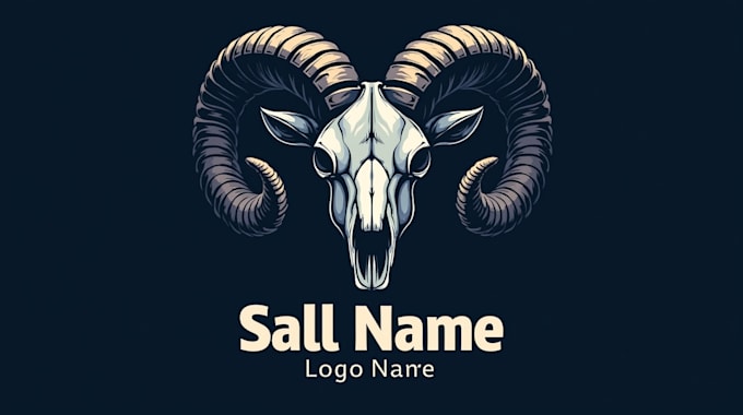 design outstanding ram skull head mascot logo with express delivery