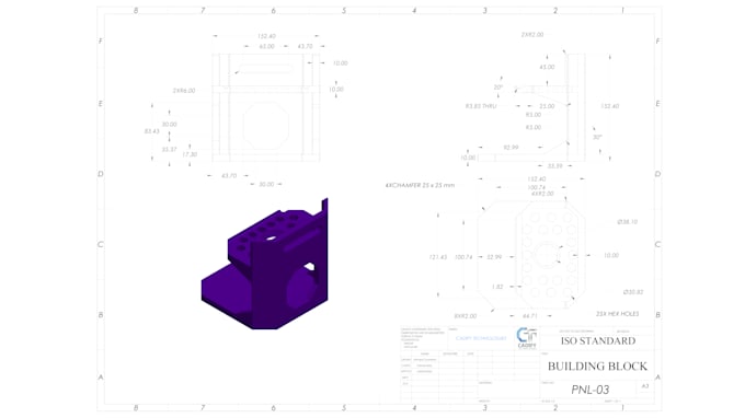 do 2d technical drawings and manufacturing drawings