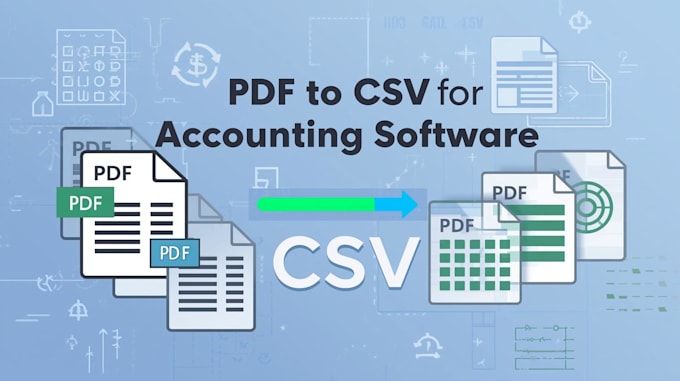 convert PDF to CSV to import into qbo