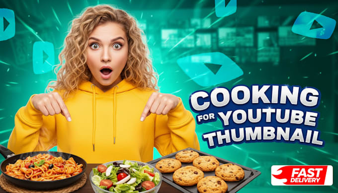 viral food youtube thumbnail design eye catching high CTR
