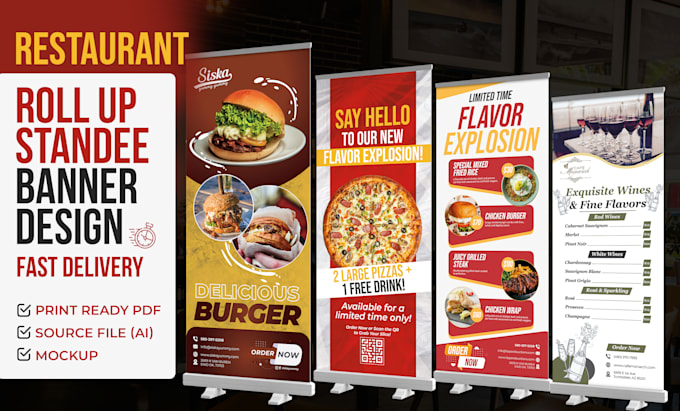 redesign restaurant or cafe menu for print and display static