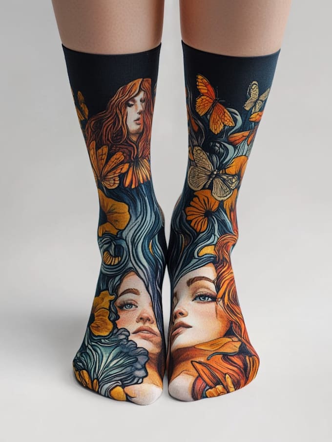 design custom and unique socks design