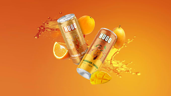 do product packaging design, drink can or bottle design