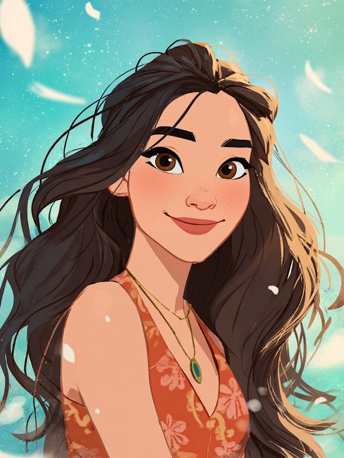create a disney cartoon illustration