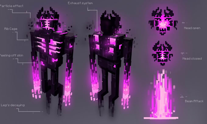 make minecraft mobs, bosses, and npcs in blockbench