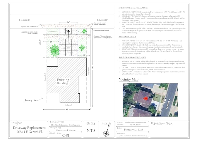 create 2d autocad driveway, parking lot, site and floor plans