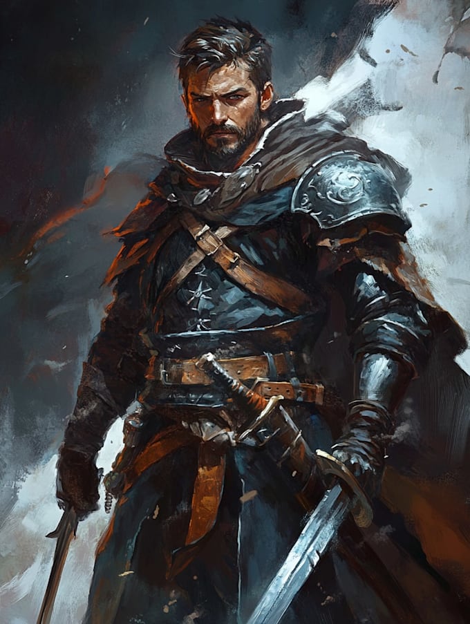 do fantasy dnd character illustration