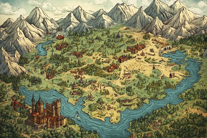 do a high quality fantasy map