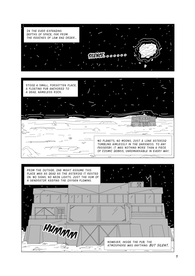 draw your comic book or manga illustrations black and white 8pgs