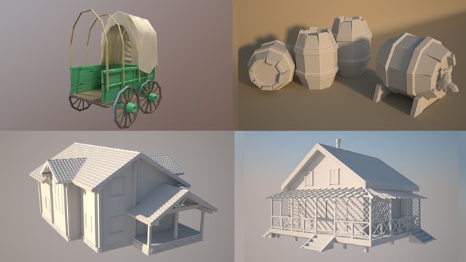 create low poly stylized 3d game assets