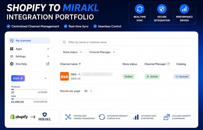 integrate mirakl and shopify