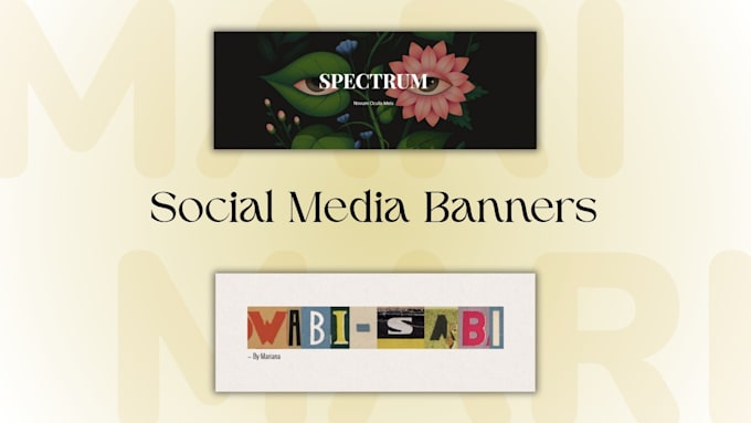 social media posts and banners