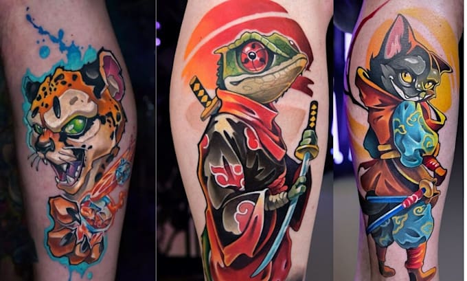 create unique custom tattoo design as an experienced  tattoo artist