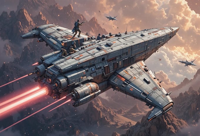 make a sci fi and spaceship design