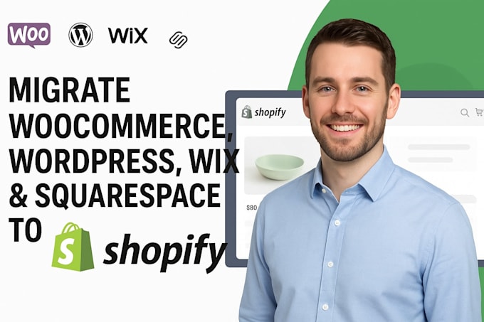 migrate woocommerce to shopify wordpress wix squarespace to shopify