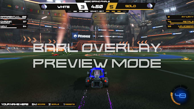 design a custom rocket league spectator overlay