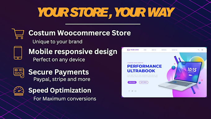 develop ecommerce website using woocommerce