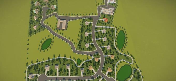 prepare 3d landscape site map, aerial views,community site,master plan rendering