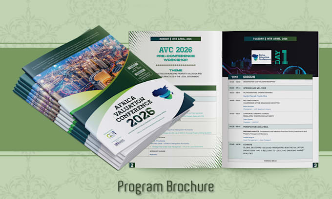 event program, fundraising gala, conference brochure design