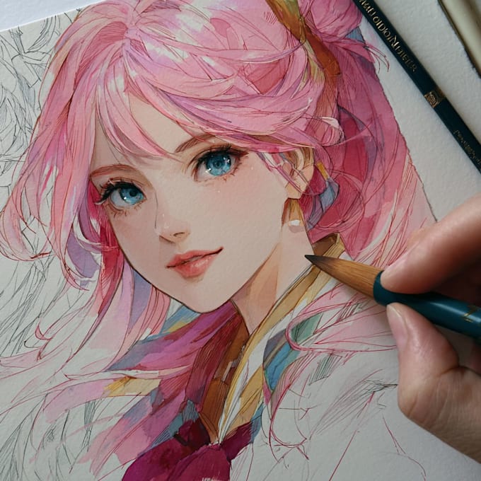 draw anime art illustration