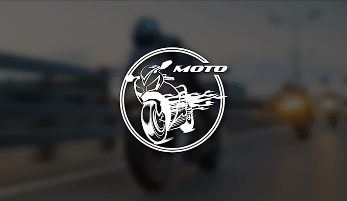 a cool motorcycle garage logo illustration design