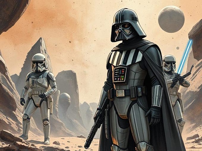 create star wars and sci fi illustration