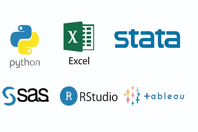 do statistical data analysis in r, python, excel, SAS, stata, tableau, power bi