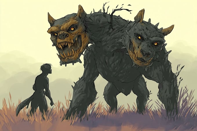 create dragon creature illustration,character design for you
