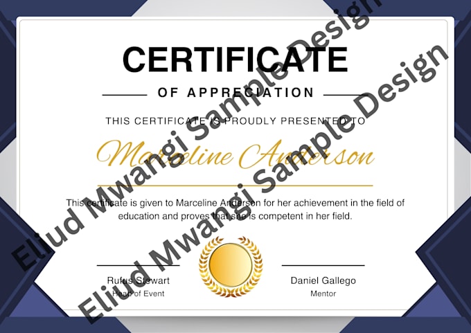 create an elegant award or appreciation certificate