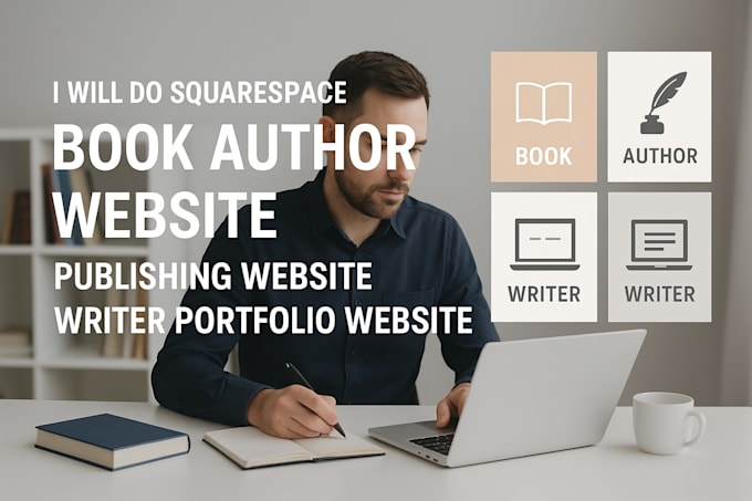 squarespace book author website publishing website writer portfolio website