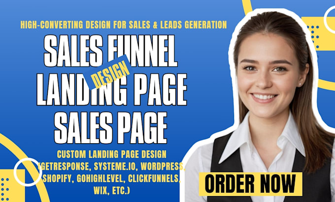 design profitable sales funnel, ecommerce page, sales page for lead generation
