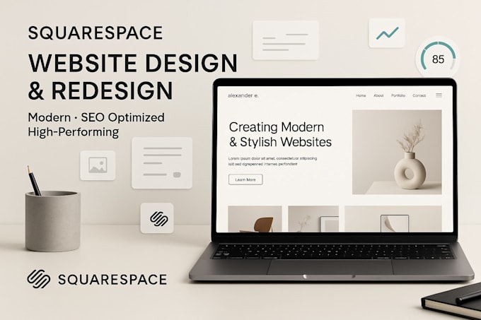 design squarespace, redesign squarespace, modern squarespace rebuild squarespace