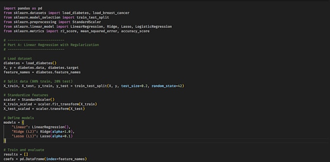 do python c cpp and java tasks and projects