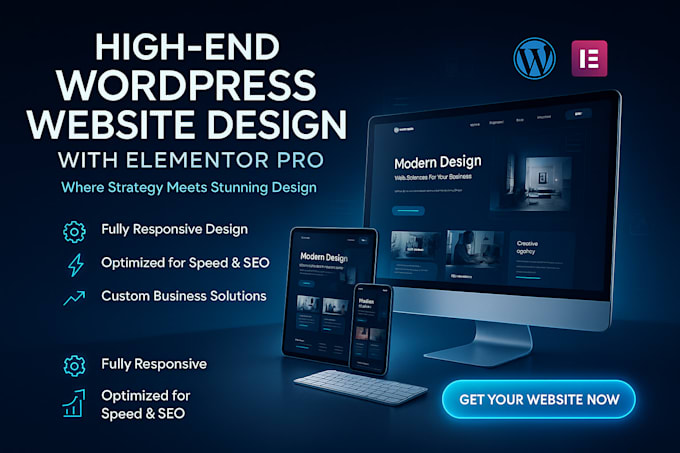 design wordpress website using gutenberg block editor elementor page builder