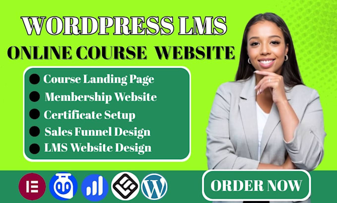 design elearning website lms learndash tutor lms wordpress website