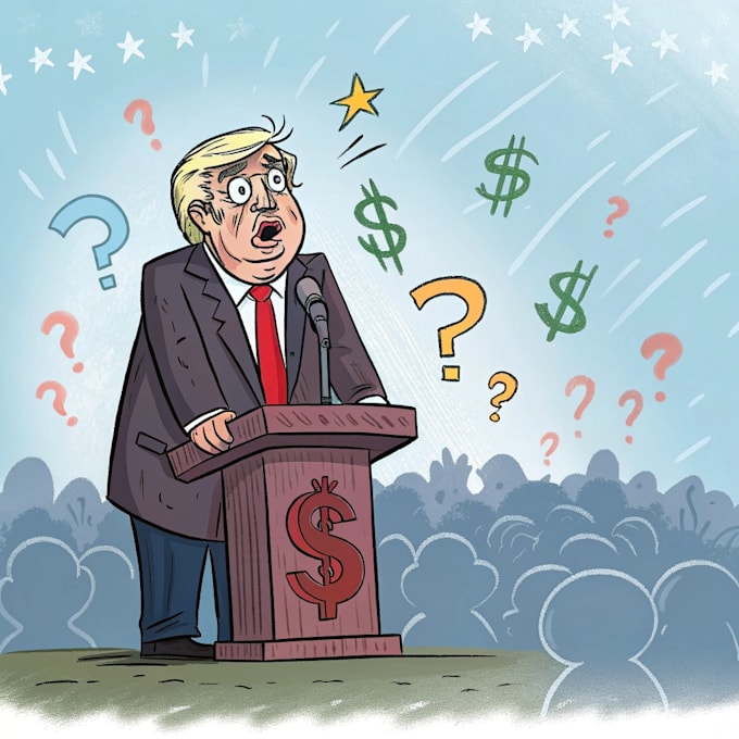 create a political or satirical cartoon