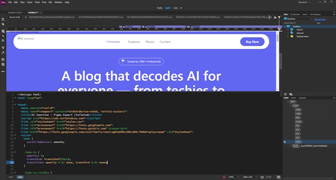 convert figma to HTML responsive react or HTML with tailwind CSS