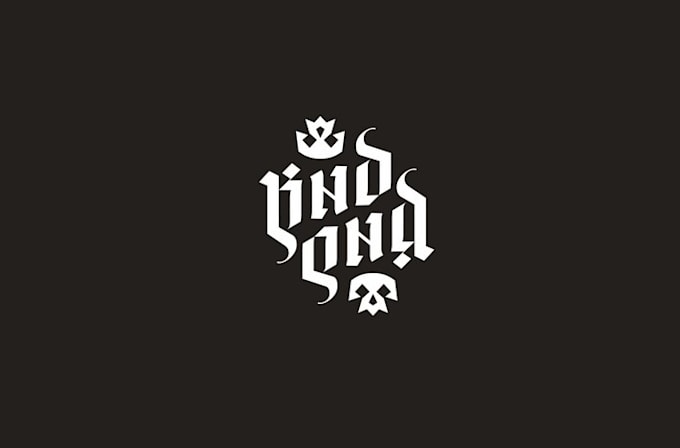 design old english calligraphy vintage logo