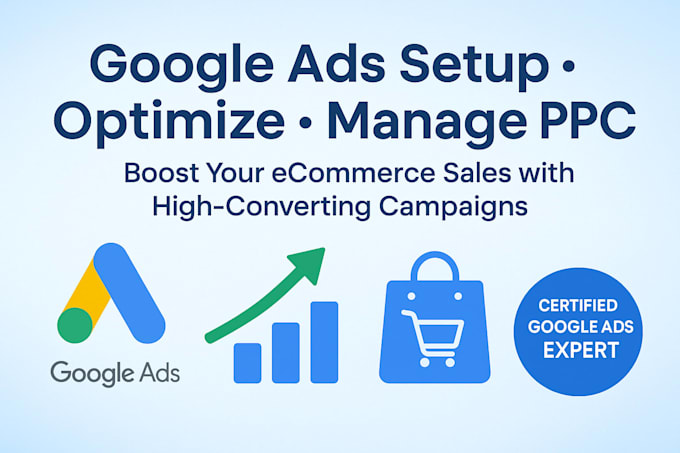 setup optimize and manage google ads PPC campaigns for your ecommerce store