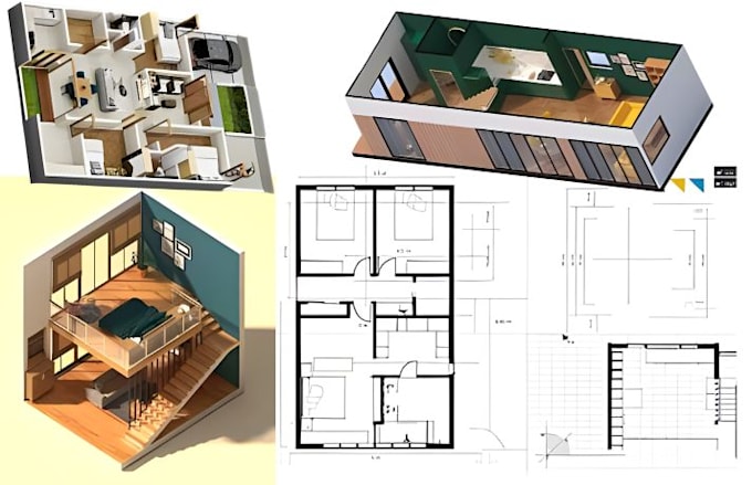 draw 3d floor plan modelling, architectural foundation plan, floor, roof layout