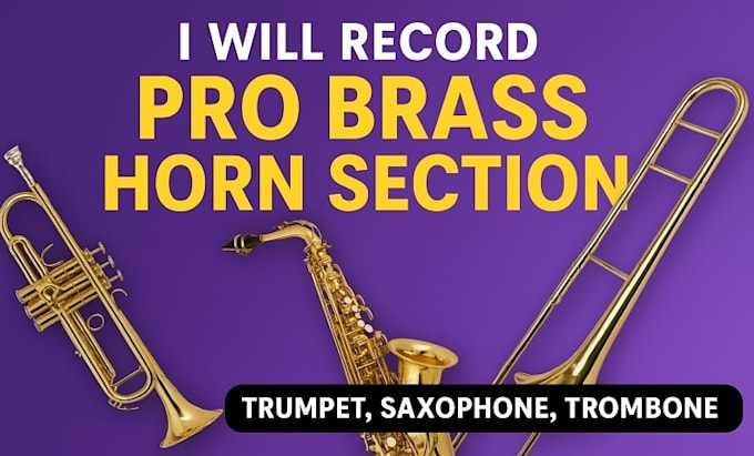 record pro brass horn section trumpet, saxophone, trombone, mandolin