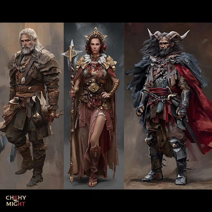 Draw dnd character art, fantasy art, illustration, for concept art by ...
