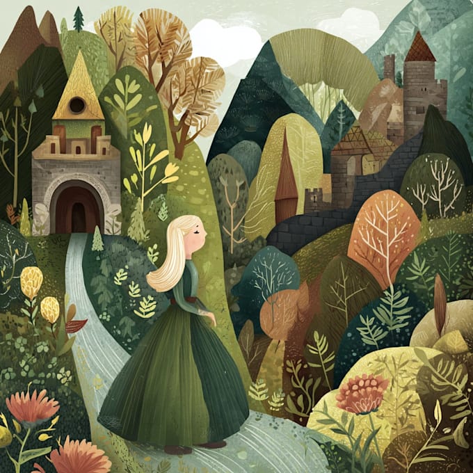 draw fairy tale illustrations for book stories