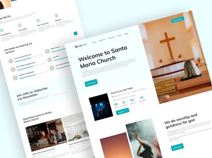 develop christian app bible app church website devotional app church logo design