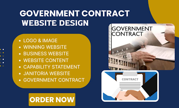 design a professional government contract website with capability statement